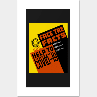 Face the Facts and Help to Control COVID-19 Posters and Art